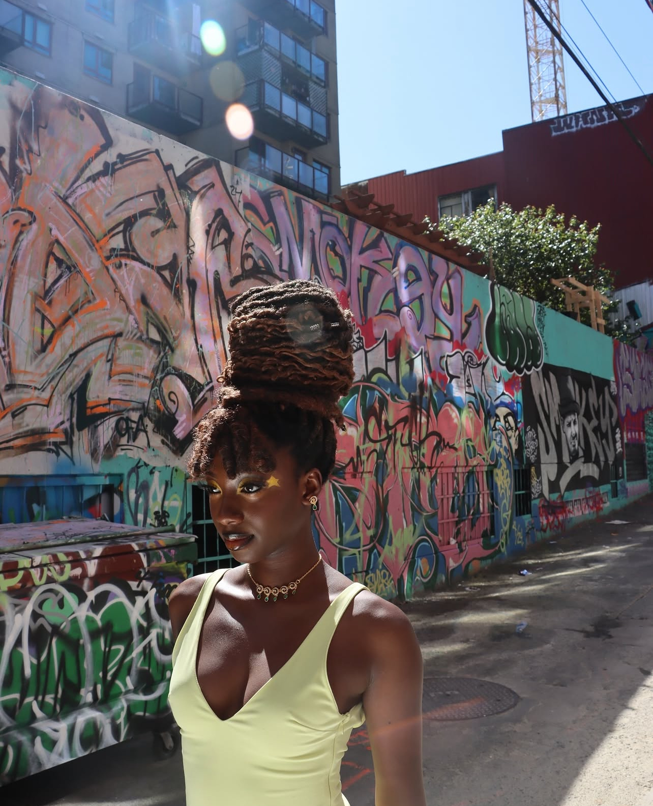 Model in an Alleyway